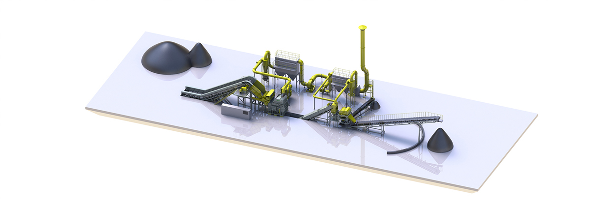 轻薄废钢及报废汽车破碎分选资源化处理系统